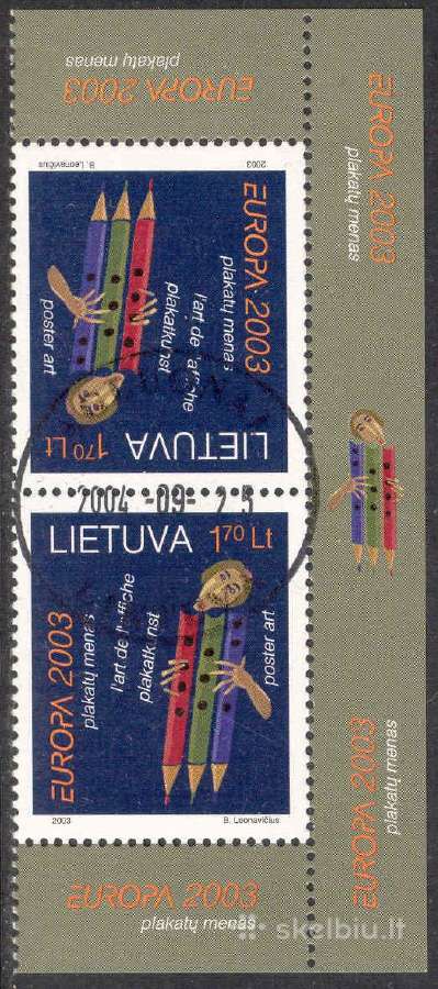 Lietuva 2003. Europa Cept-plakatu menas.