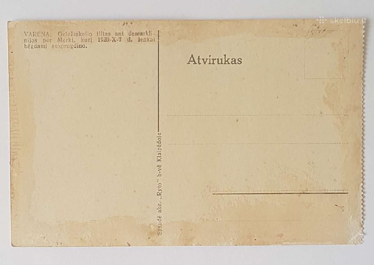 Prieškario lietuviškos atvirutės - nuotraukos Nr. 4