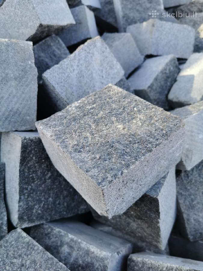 Granito trinkelės, "pieštukas",gabro ,10x10x5 cm.