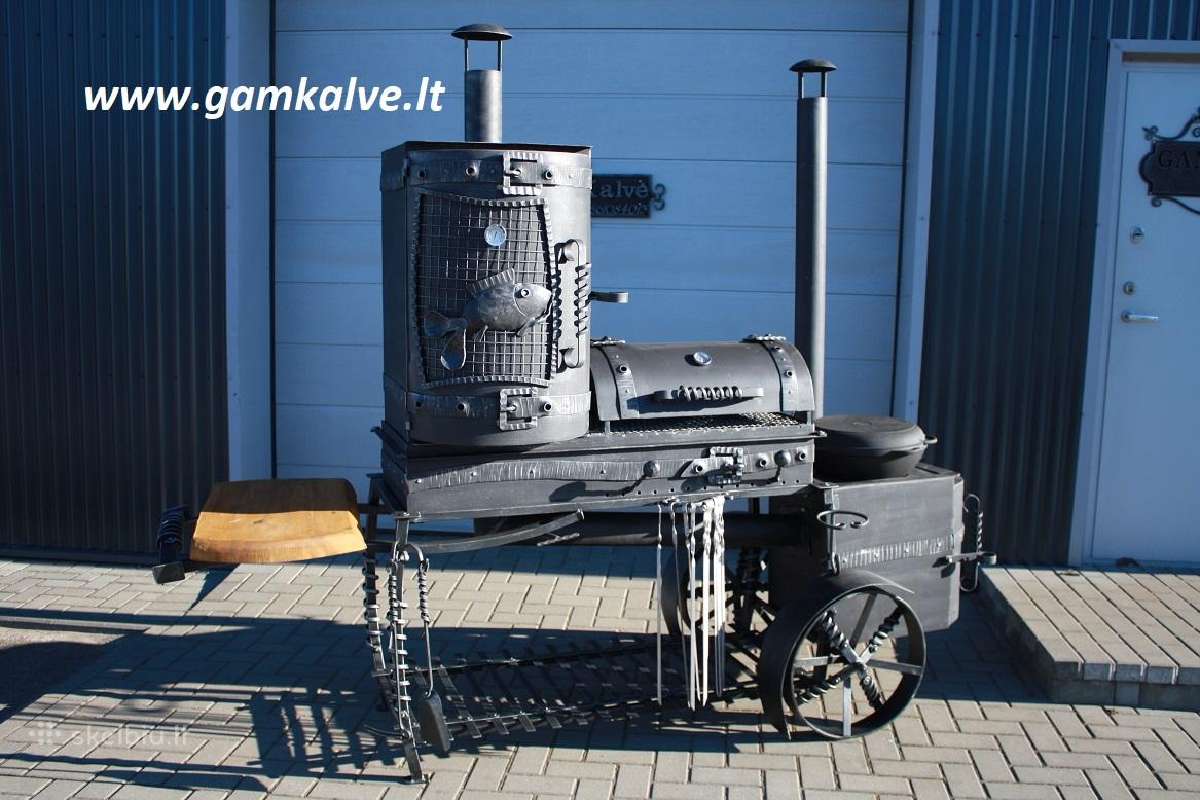 Šašlykinė-rūkykla-kazano krosnele tik 1499€ - nuotraukos Nr. 3