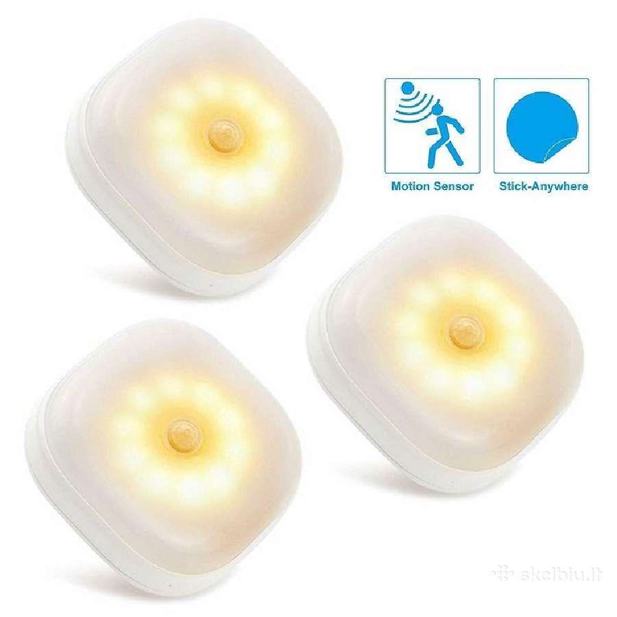 LED šviestuvas su judesio davikliu ir baterijomis - nuotraukos Nr. 4