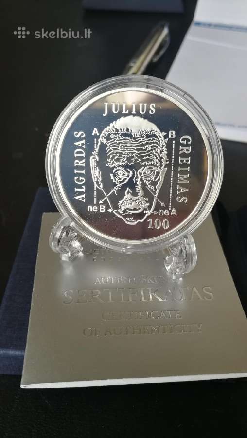 Lb kolekcinės monetos Algirdas-julius Greimas