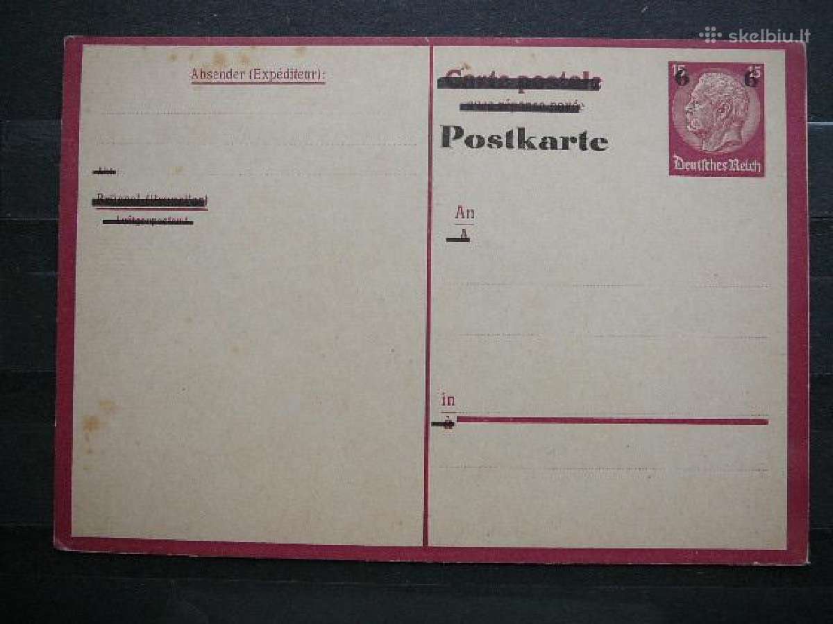 Pasto korteles (11x) Vokietija Reichas vrc1/11 - nuotraukos Nr. 7