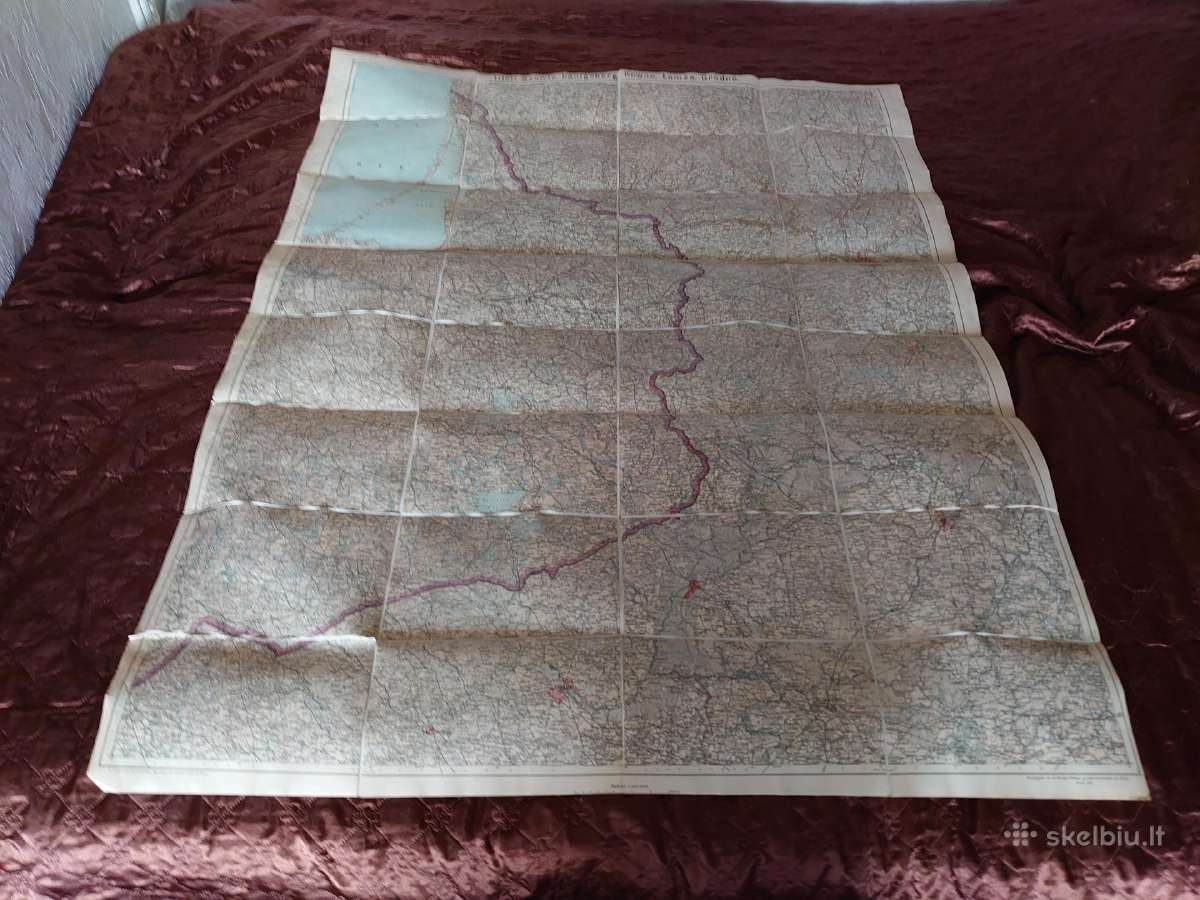 Žemėlapis Tilsit, Memel, Kowno, Grodno.