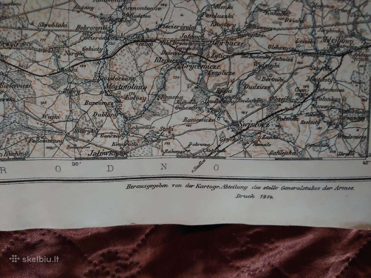 Žemėlapis Tilsit, Memel, Kowno, Grodno. - nuotraukos Nr. 5