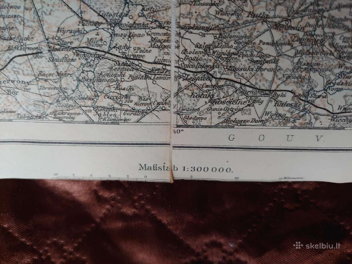 Žemėlapis Tilsit, Memel, Kowno, Grodno. - nuotraukos Nr. 6
