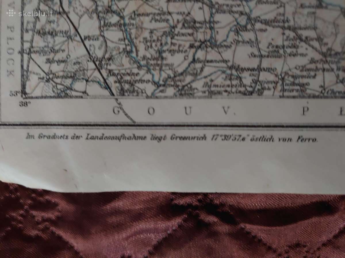 Žemėlapis Tilsit, Memel, Kowno, Grodno. - nuotraukos Nr. 7