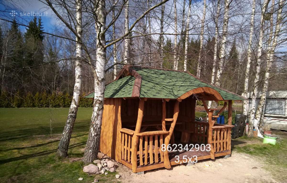 Pavėsinės, šulinio apdaila,vaikų žaidimų aikštelės - nuotraukos Nr. 14