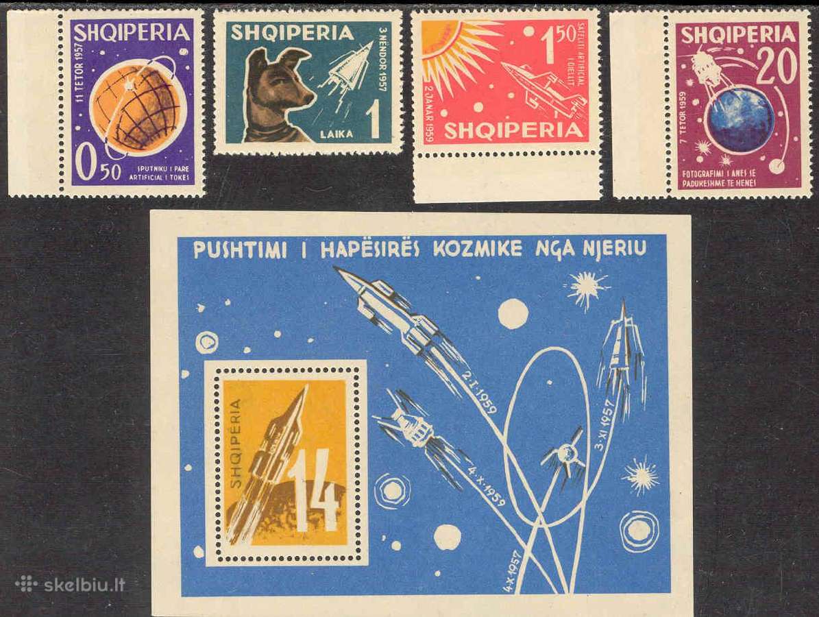 Albanija 1962. Kosmosas.