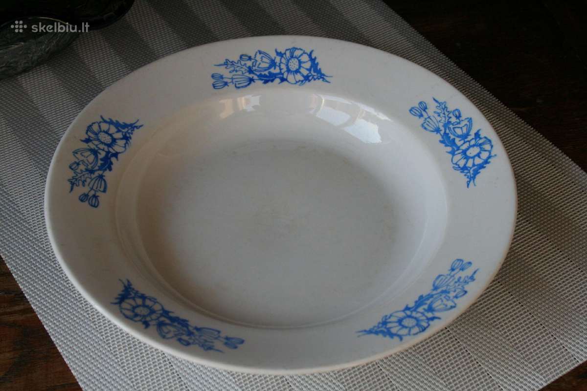 Vintažinė taryb.laikų sriubos lėkštė