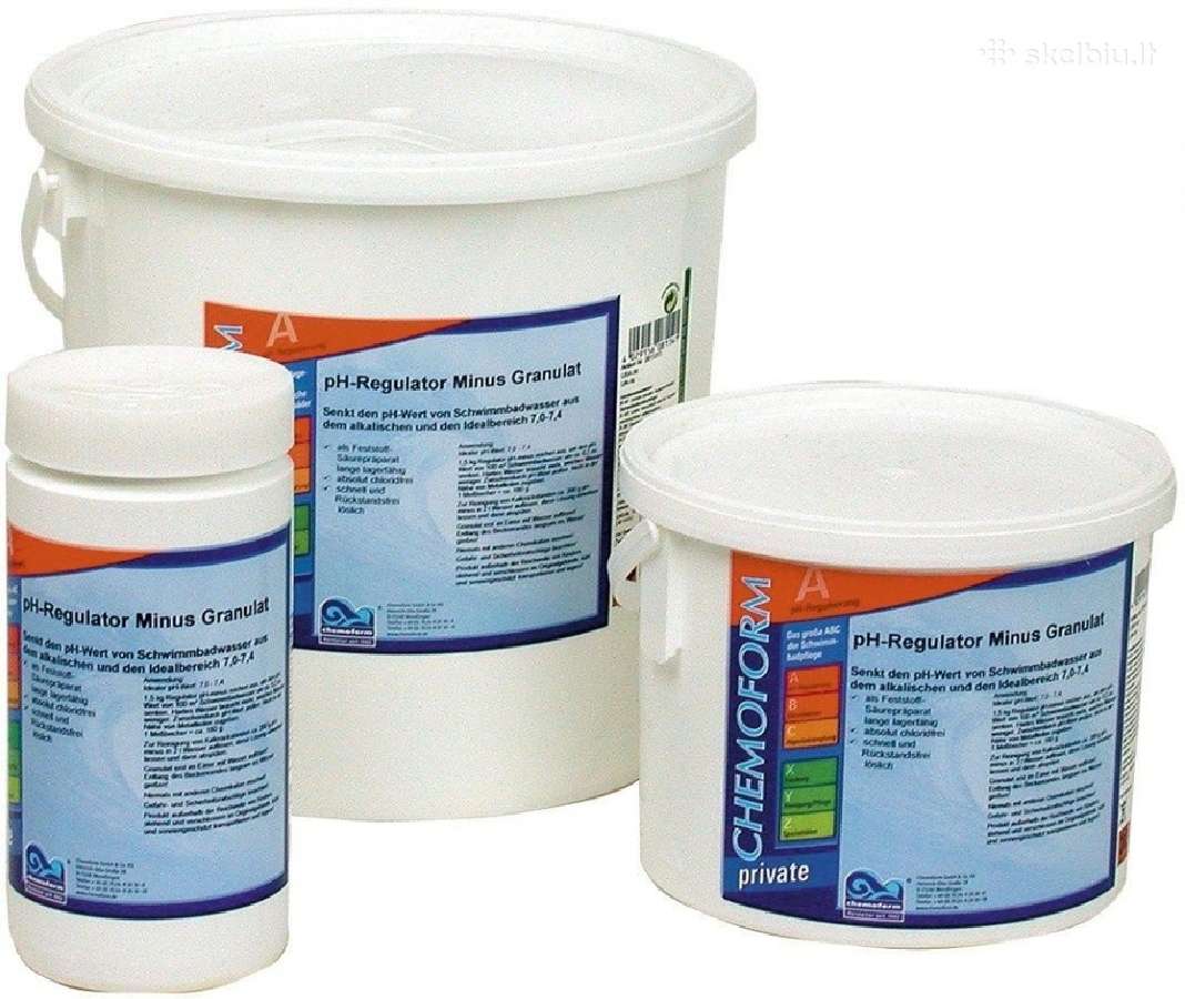 Chloras, ph, flokuliantas, alba baseinui chemija