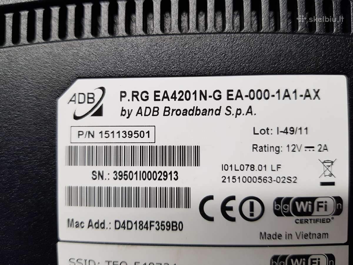 Routeris maršrutizatorius WiFi Tplink Adb - nuotraukos Nr. 4