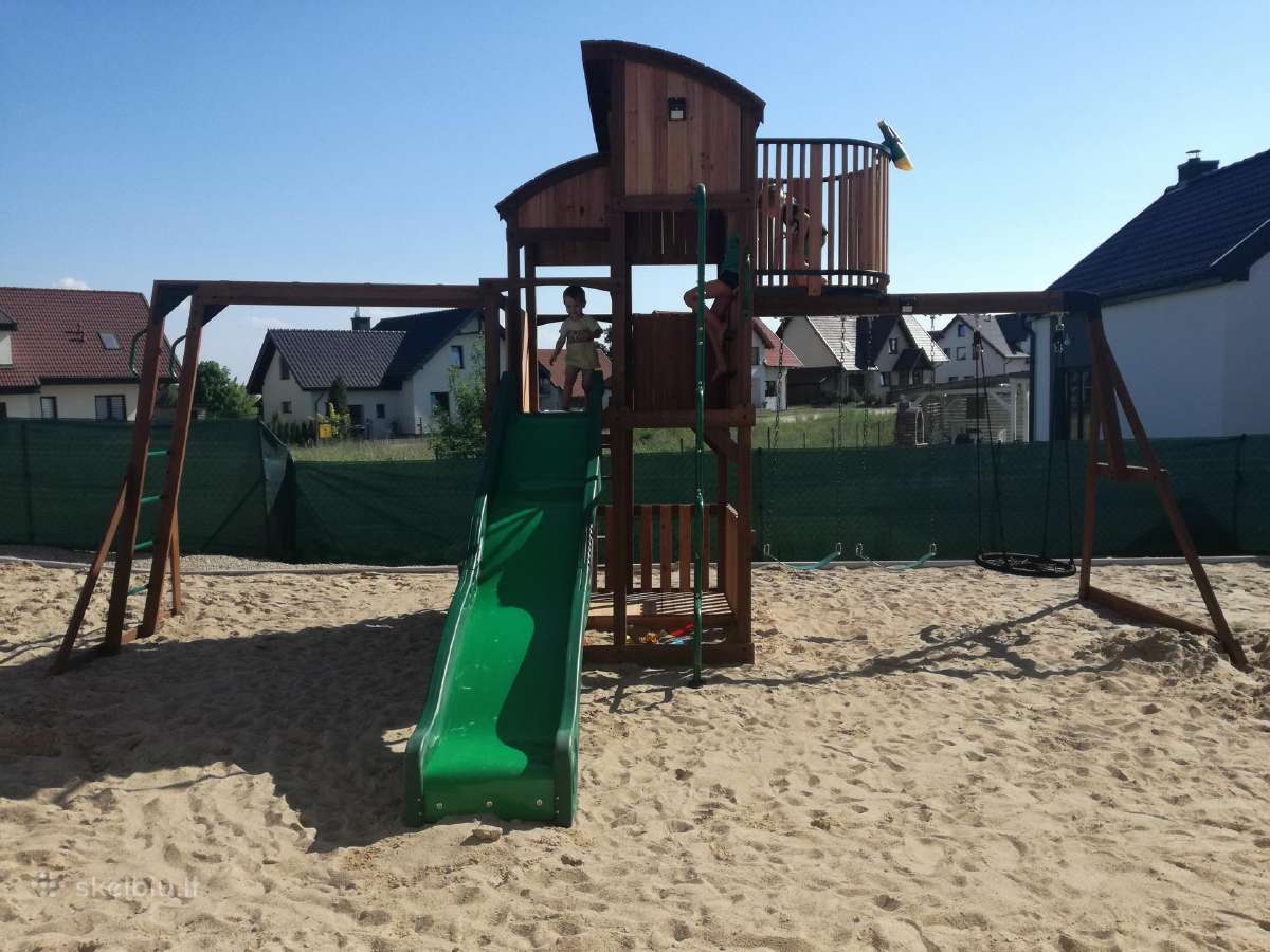 Vaikų lauko žaidimo aikštelė Woodlit kedro mediena - nuotraukos Nr. 12