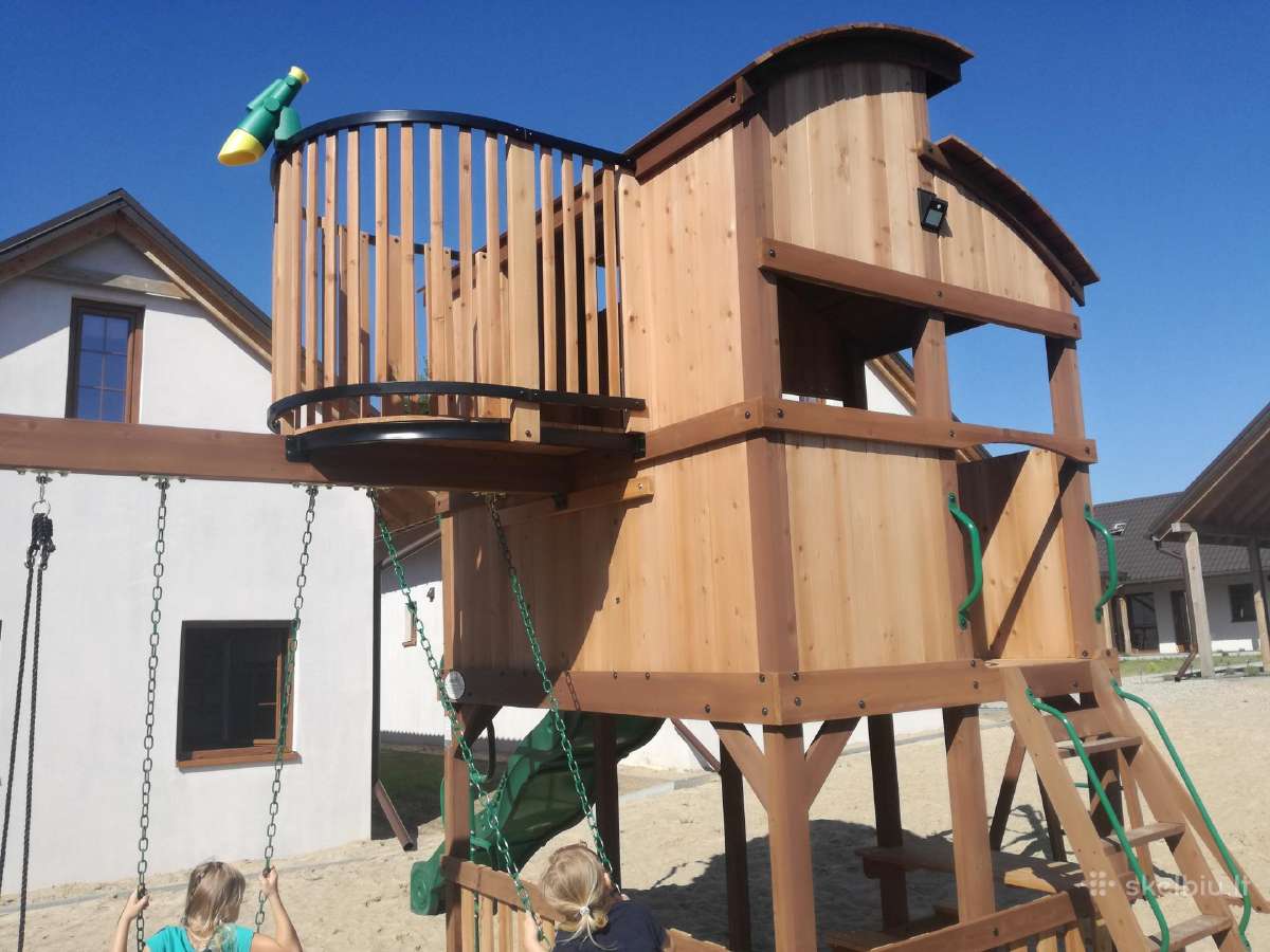 Vaikų lauko žaidimo aikštelė Woodlit kedro mediena - nuotraukos Nr. 13