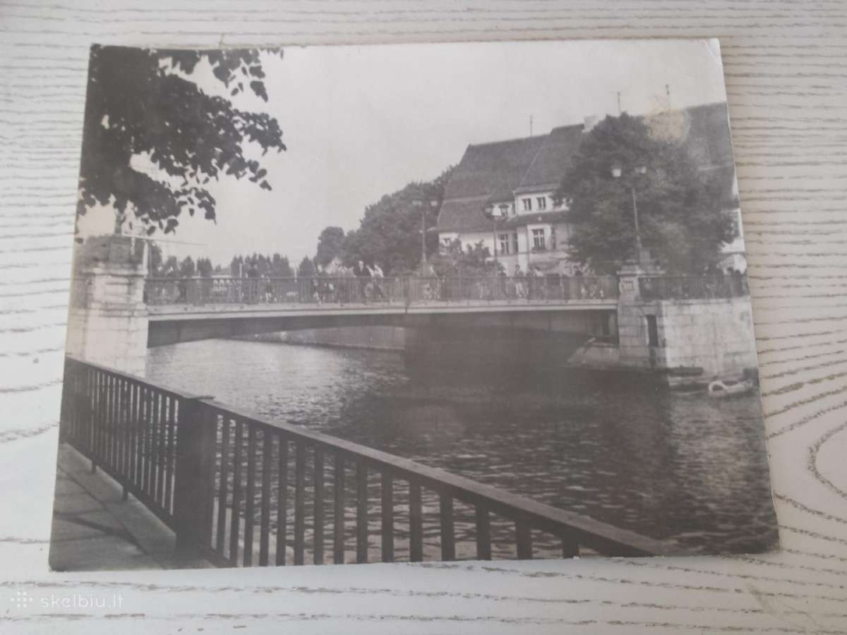 Sena nuotrauka su Klaipėdos senamiesčiu