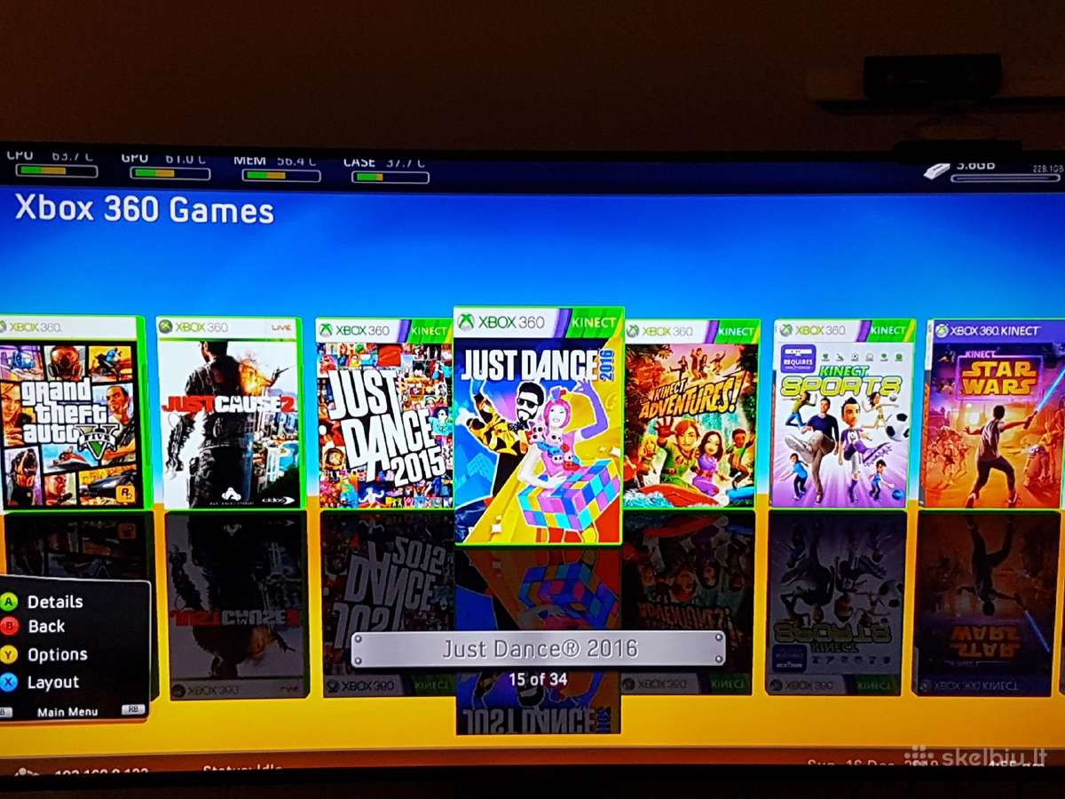 Xbox 360 rgh 250gb atristas 50 žaidimų - nuotraukos Nr. 6