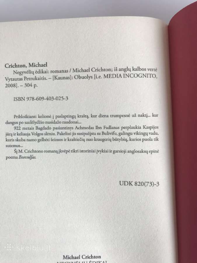 Michael Crichton knyga “Negyveliu edikai - nuotraukos Nr. 4