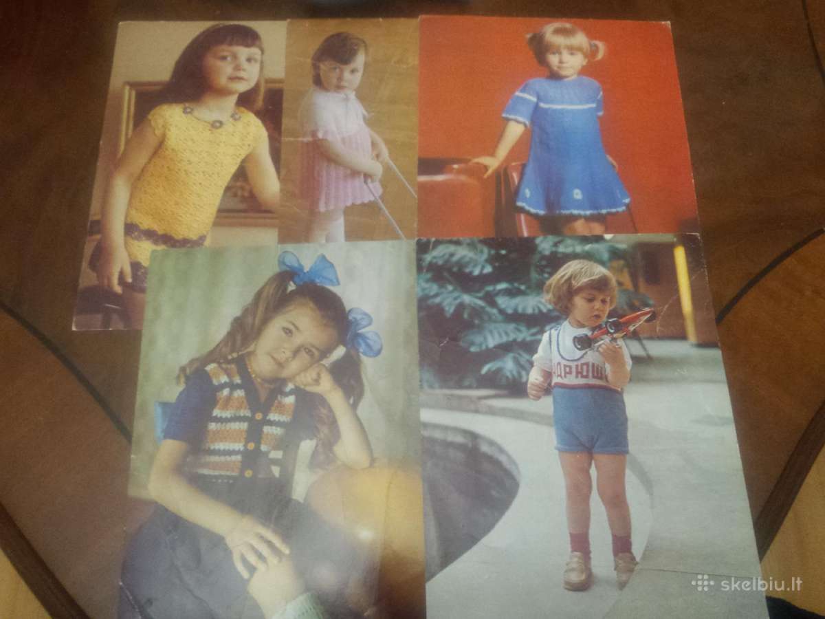 1985 m. kortelės su mezgimo schemomis