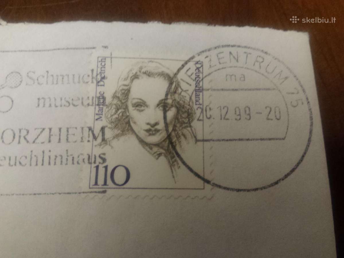 Pašto ženklas su Marlen Dietrich
