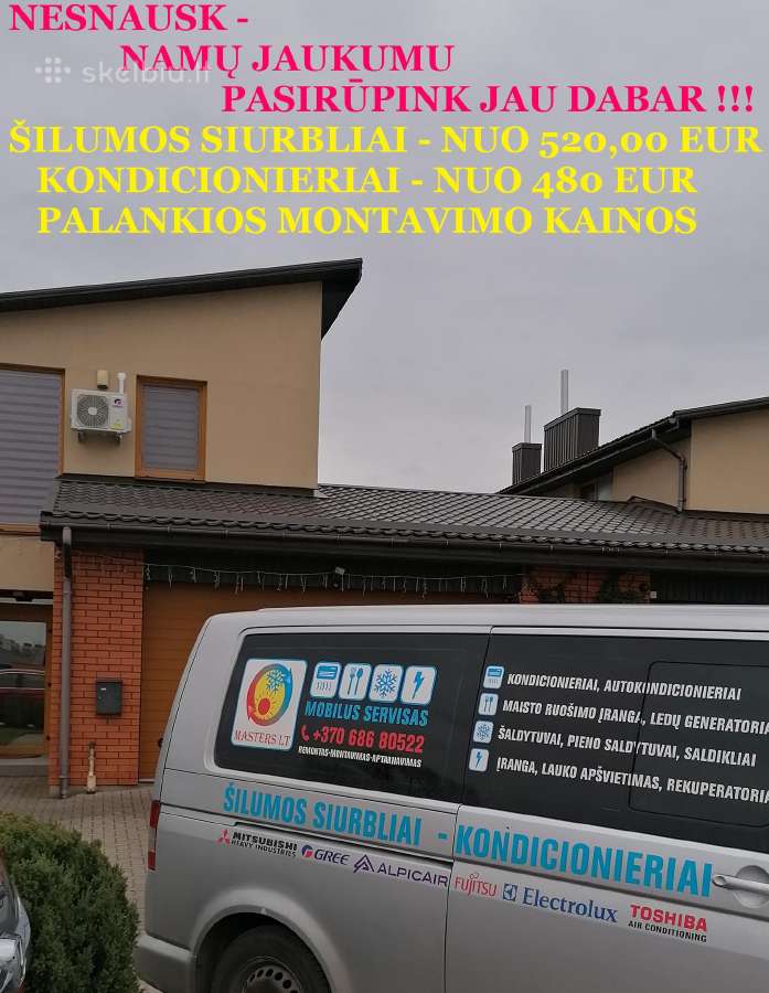 Kondicionieriai, šilumos siurbliai Midea, Daikin - nuotraukos Nr. 15
