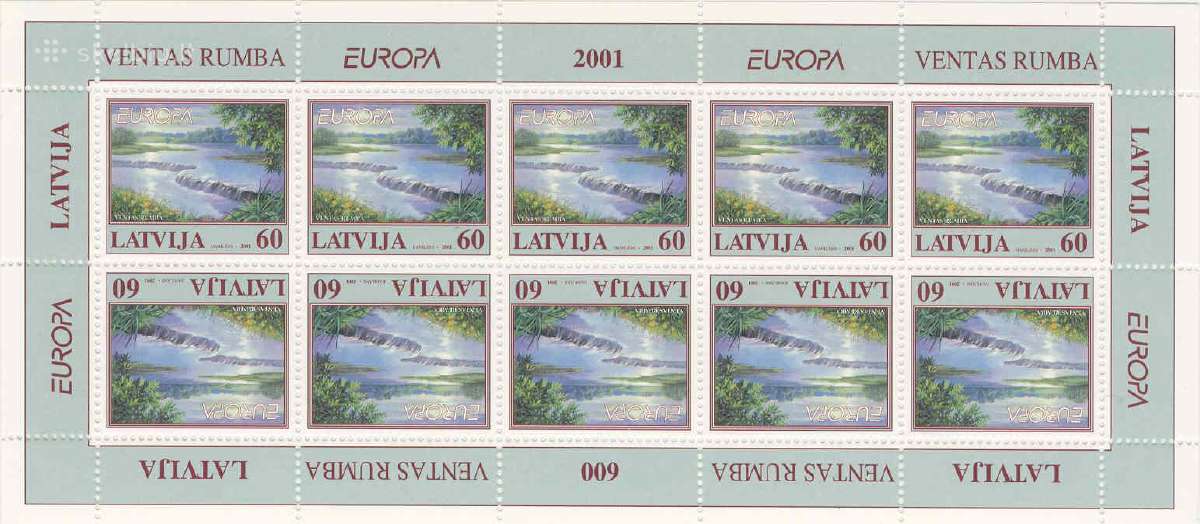 Latvija 2001. Europa Cept-vanduo.