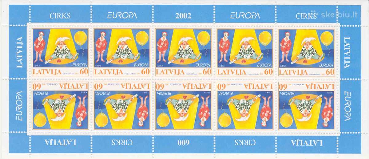 Latvija 2002. Europa Cept-cirkas.