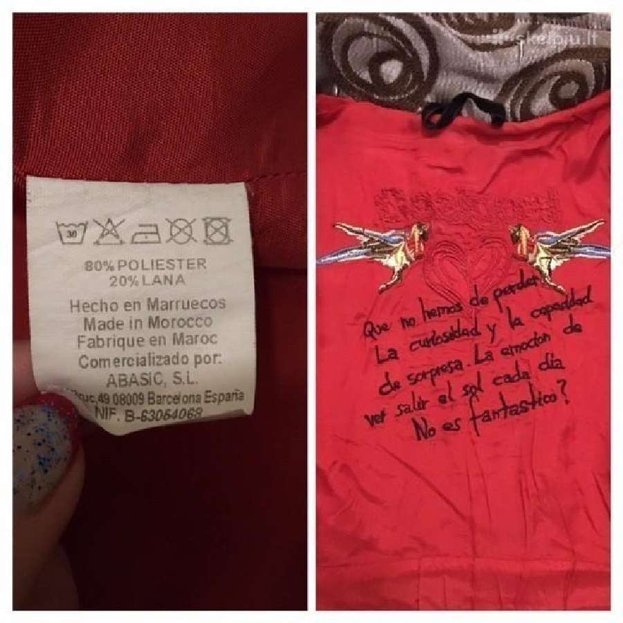 Puikus, išskirtinis Desigual švarkelis/paltukas M - nuotraukos Nr. 3