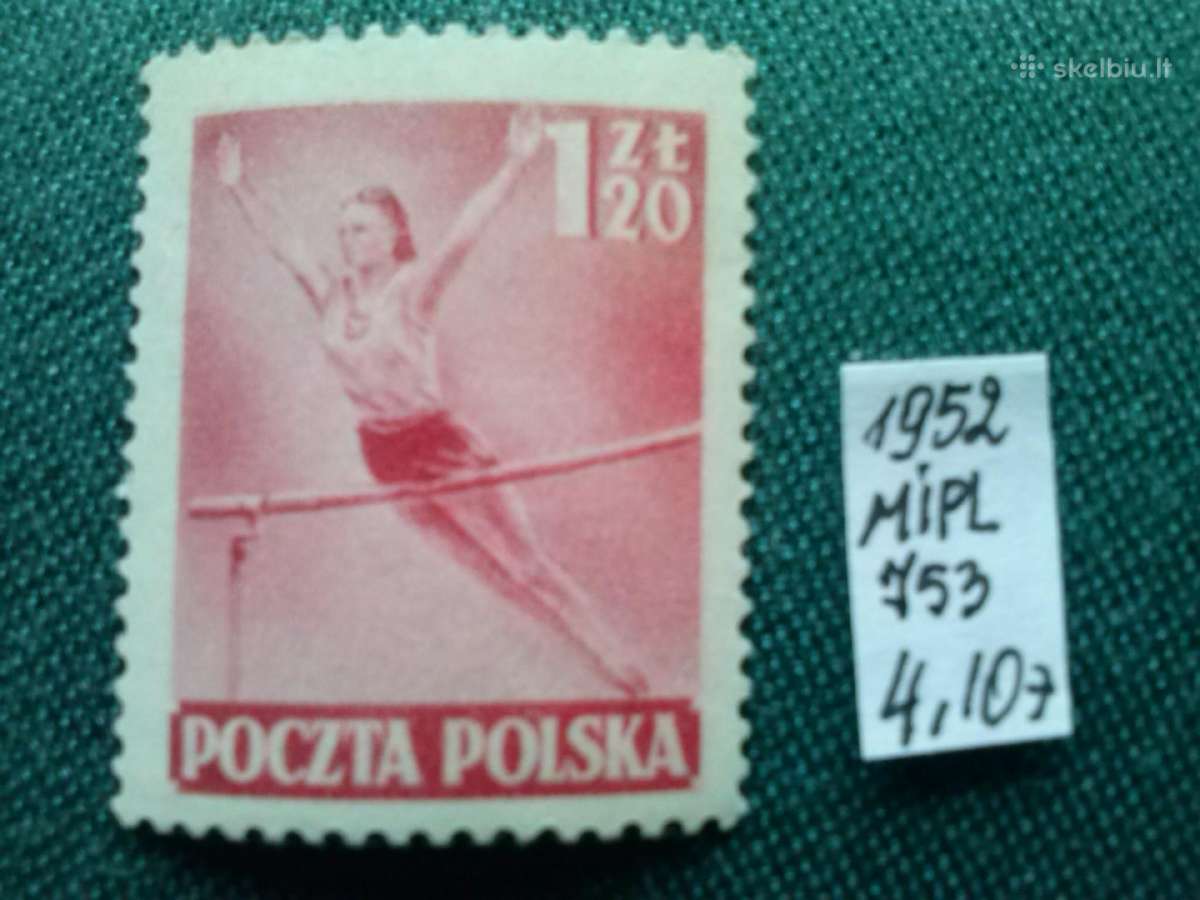 Pasto zenklukai. poland 1952 m.