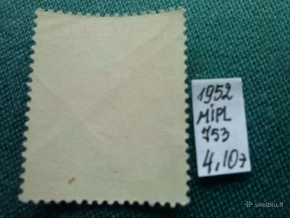 Pasto zenklukai. poland 1952 m. - nuotraukos Nr. 3