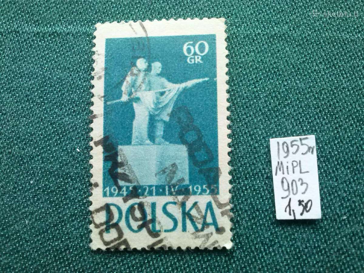 Pasto zenklukai. poland 1955 m. - nuotraukos Nr. 2