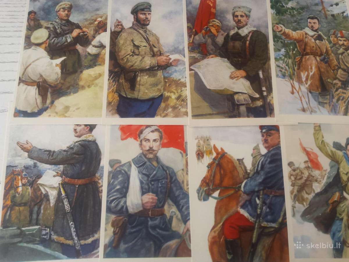 Pilietinio karo herojai atvirutėse 1961 m.