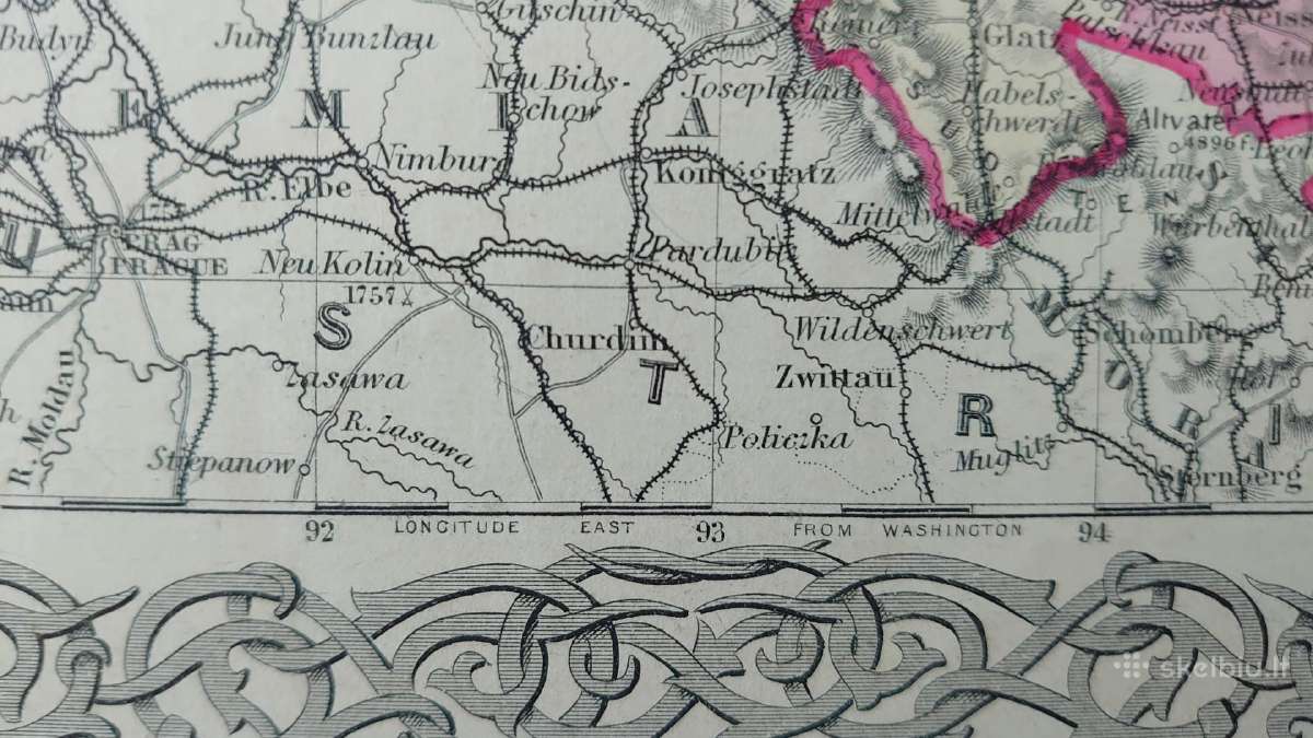 1855 m. Prūsijos originalus žemėlapis - nuotraukos Nr. 11