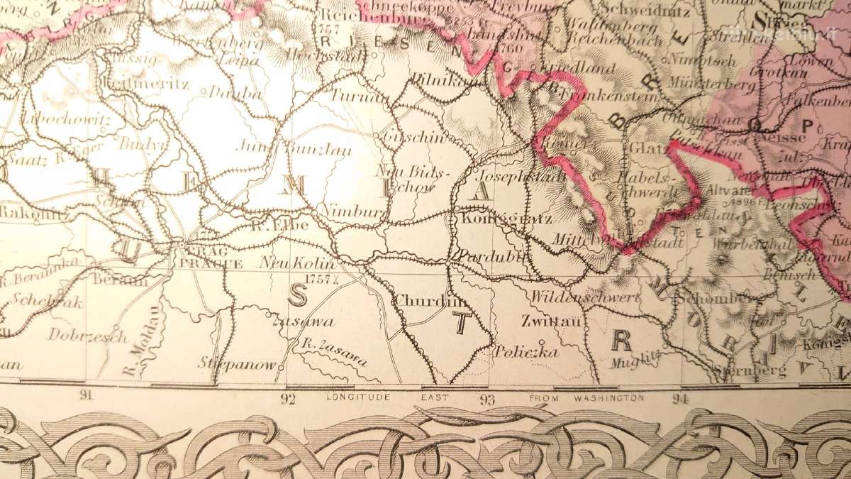1855 m. Prūsijos originalus žemėlapis - nuotraukos Nr. 14