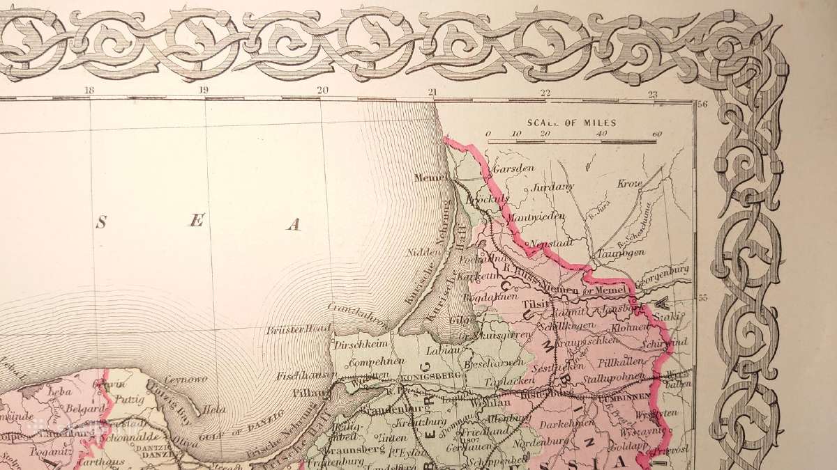 1855 m. Prūsijos originalus žemėlapis - nuotraukos Nr. 15
