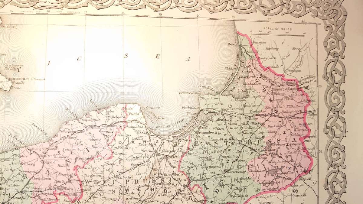 1855 m. Prūsijos originalus žemėlapis - nuotraukos Nr. 16