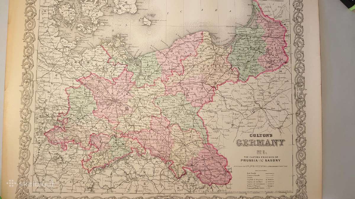 1855 m. Prūsijos originalus žemėlapis - nuotraukos Nr. 17