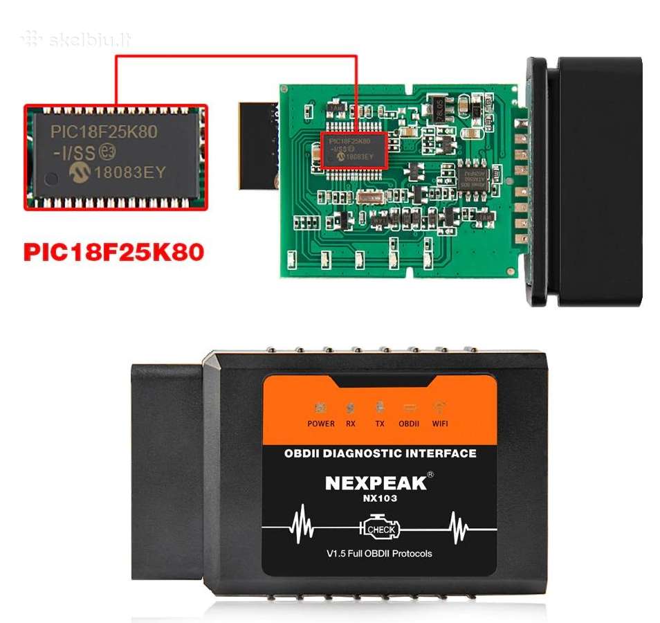 Pigi ir universali Elm327 diagnostika V1.5 WiFi - nuotraukos Nr. 6