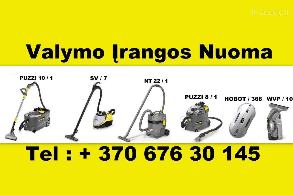 Plaunamo siurblio nuoma, įrangos nuoma tik 10€ - nuotraukos Nr. 4