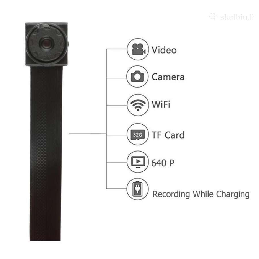 Mini WiFi Ip Full HD 1080p slapta kamera - nuotraukos Nr. 4