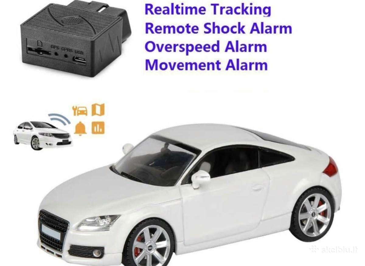 GPS seklys (tracker) su Obd2 jungtimi