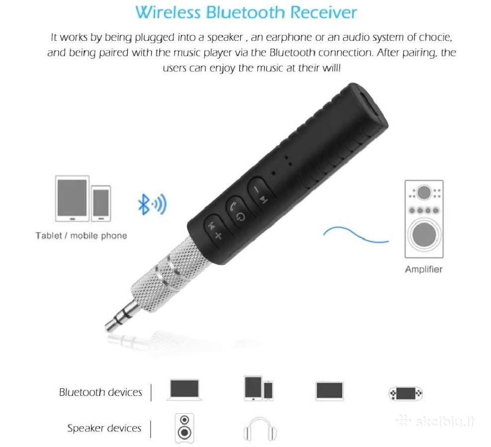 Aux bluetooth imtuvas (receiver) - nuotraukos Nr. 2