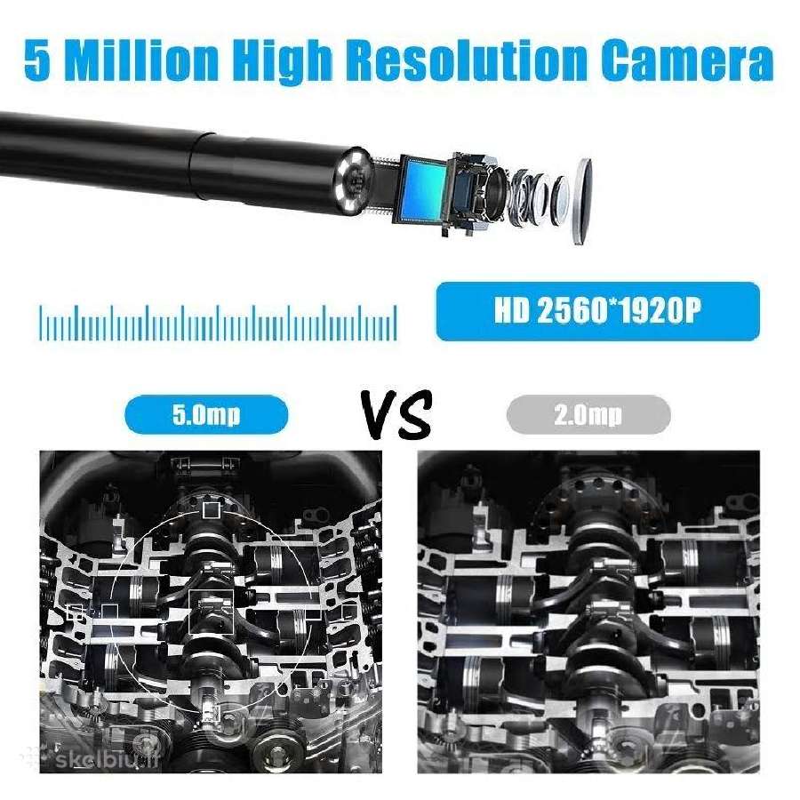 5 Mp endoskopinė WiFi kamera - (zondas 5.5 mm) - nuotraukos Nr. 2