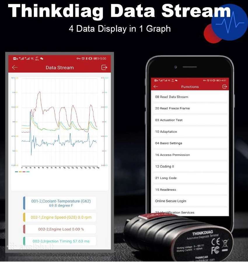 Thinkcar Thinkdiag Obd2 Diagnostikos įranga - nuotraukos Nr. 5