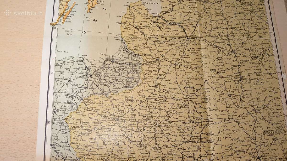Rytų Europos žemėlapis 1914/1918 m. - nuotraukos Nr. 3