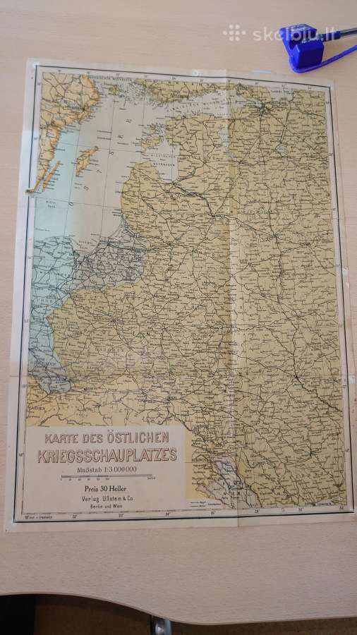 Rytų Europos žemėlapis 1914/1918 m. - nuotraukos Nr. 4