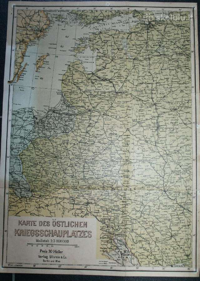Rytų Europos žemėlapis 1914/1918 m. - nuotraukos Nr. 6
