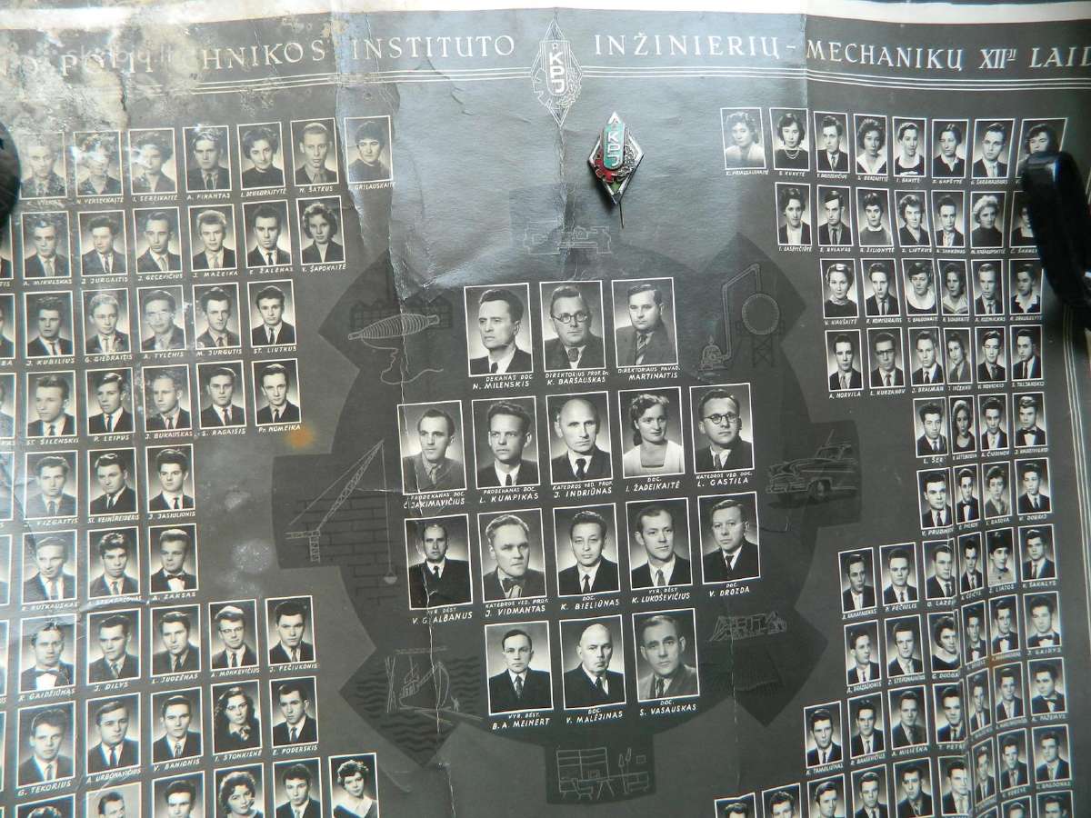 1956-1961 m.kpi mokslo baigimo zenklas+foto