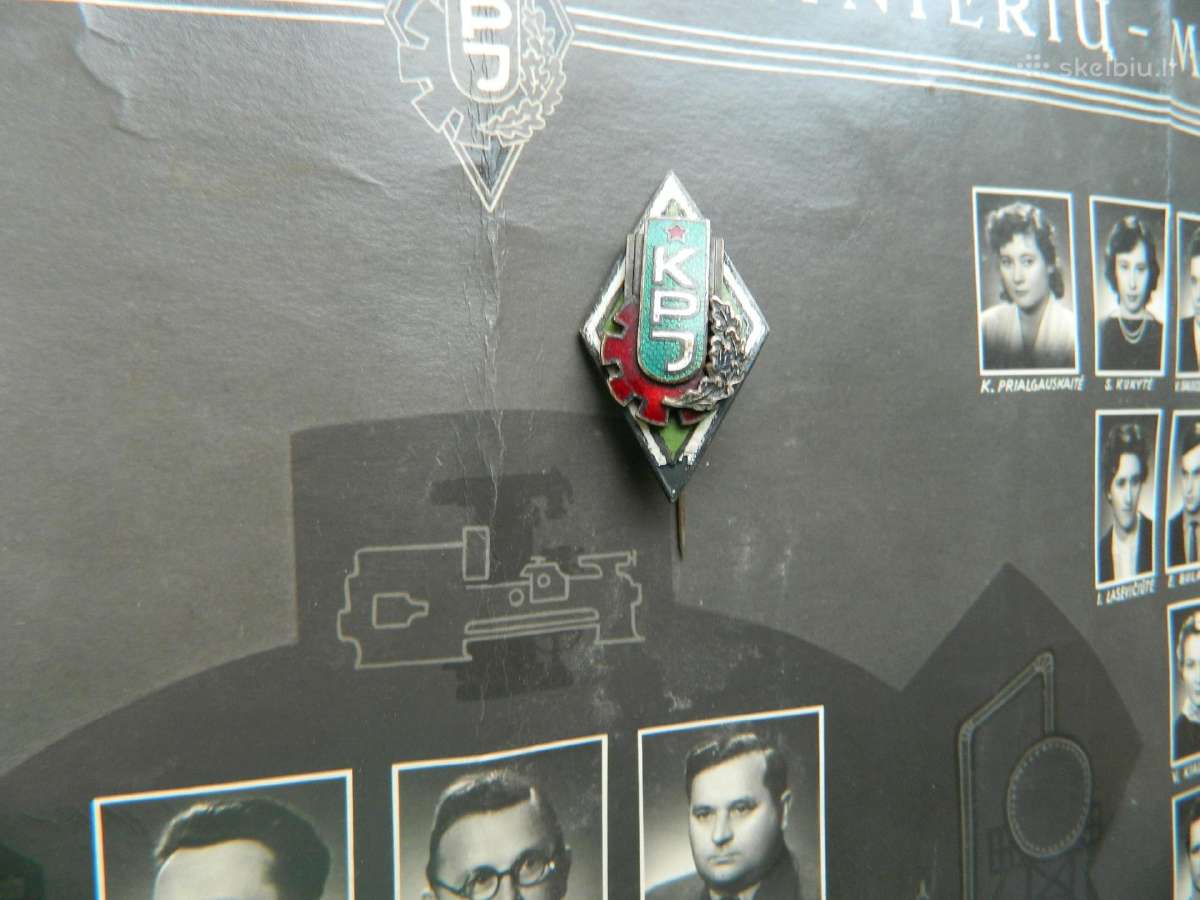 1956-1961 m.kpi mokslo baigimo zenklas+foto - nuotraukos Nr. 2
