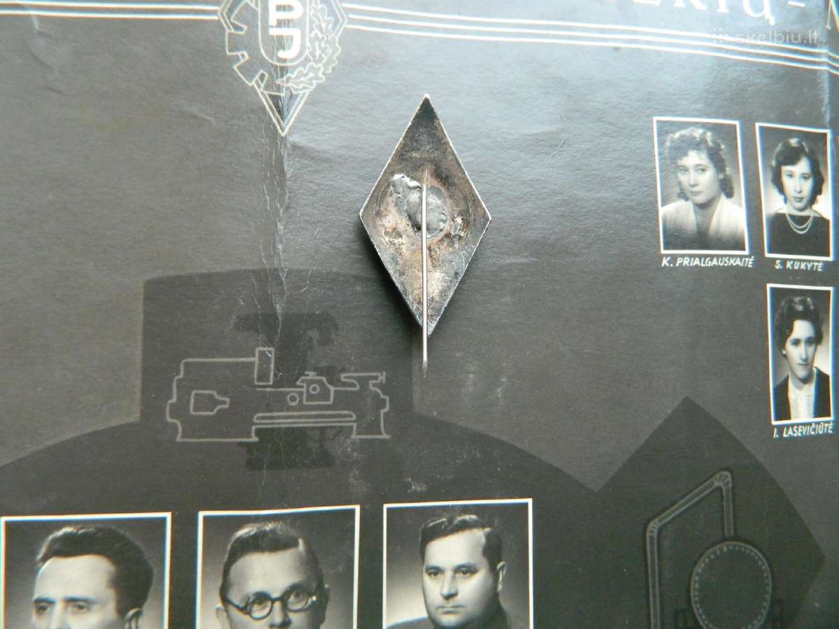 1956-1961 m.kpi mokslo baigimo zenklas+foto - nuotraukos Nr. 3