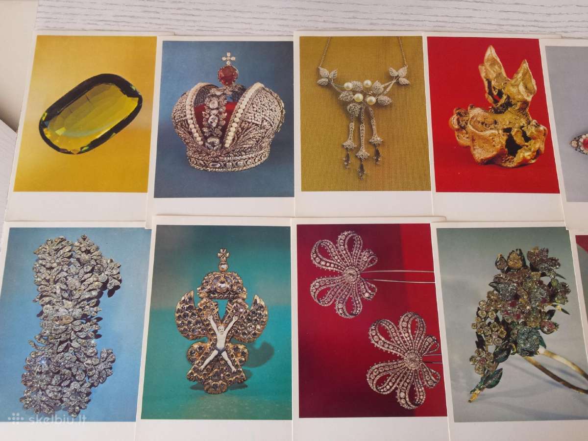 Juvelyriniai dirbiniai - atvirukų rinkinyje